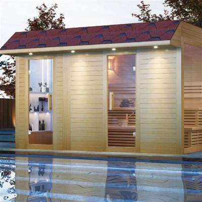 Kichkina tashqi havoda sauna